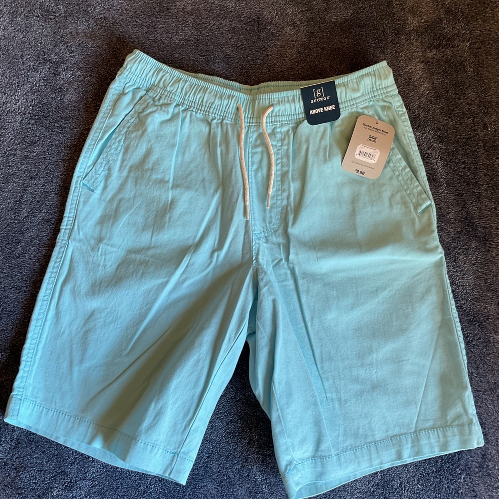 George Womens Aqua Athletic Shorts